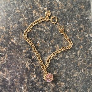 Juicy Couture Heart Wish bracelet gold tone vintage